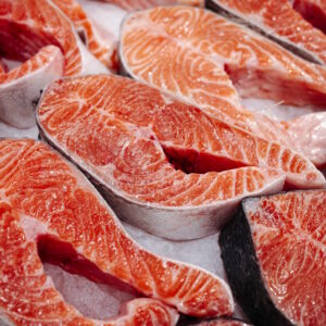 Salmon Steaks skin On